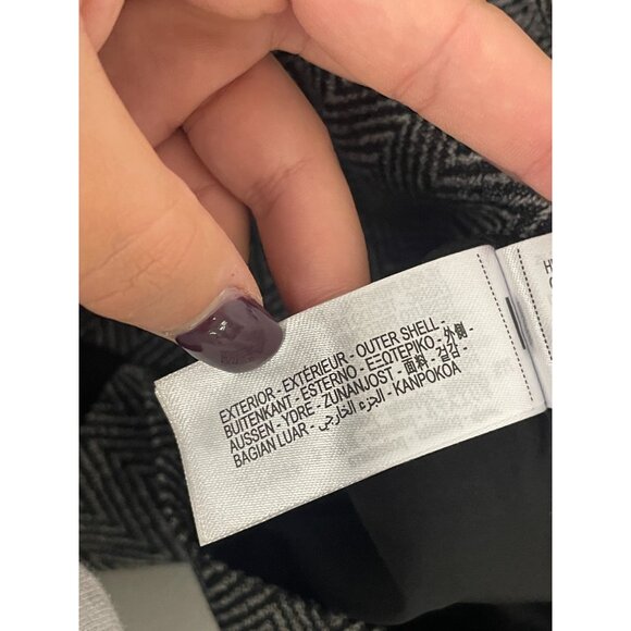 Zara Womens Herringbone Blazer Jacket Medium M Black Gray  Hooded 4387/368 NWT - Picture 11 of 16